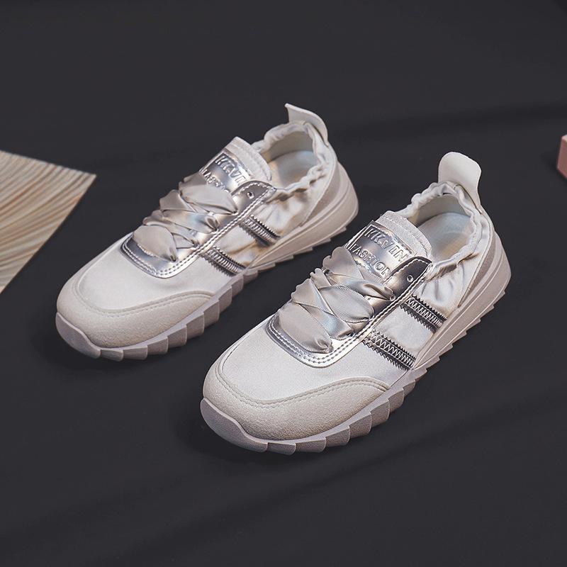 

Весна и осень Новые мягкие кроссовки для спорта и моральной подготовки Женские кроссовки в студенческом стиле с цветными блоками, подходящие друг другу, дышащие, повседневные кроссовки для скейтбординга 35 серый