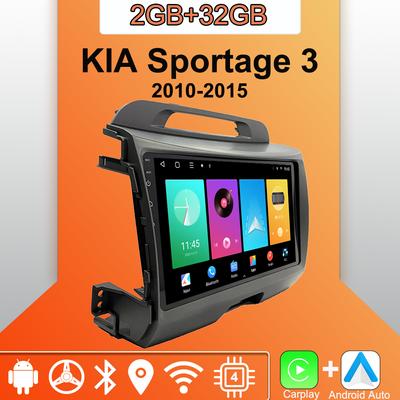 Autoradio Android Carplay pour KIA Sportage 3 2010-2015 Lecteur multimédia Unité principale Stéréo Navigation GPS BT WIFI 2 + 32 Go