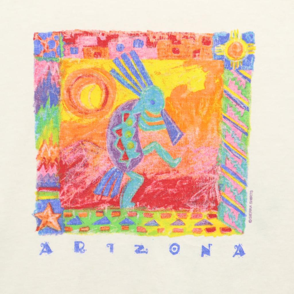 Anvil 90s Old Art Print Short Sleeve T-shirt XL White Men's Used