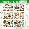 101 Pcs Kwanzaa Window Stickers Clings Kwanzaa Wall Decorations Decals Vinyl Kinara Candles Wall Stickers n n Candles Festival Holiday Party Decor