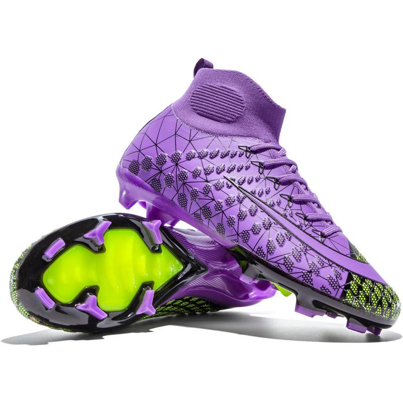 New High-top Sports Football Shoes Men's and Women's Youth Long Nails Broken Nails Professional Game Football Shoes