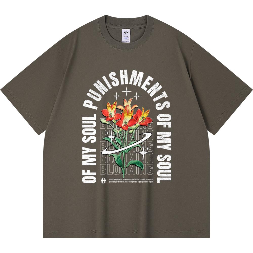 

230GSM 100% Cotton T-Shirt Punishment Streetwear Print Tees Funny Harajuku Style Combed Cotton Tshirt XS абрикосовый