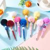 Beadthoven 10pcs Bead Pen Fluffy Decorative Ballpoint Pen Set Camellia Color Fur Ball Bead Pen Plastic Beads Custom Ballpoint Pen DIY Pen Cute Pen DIY