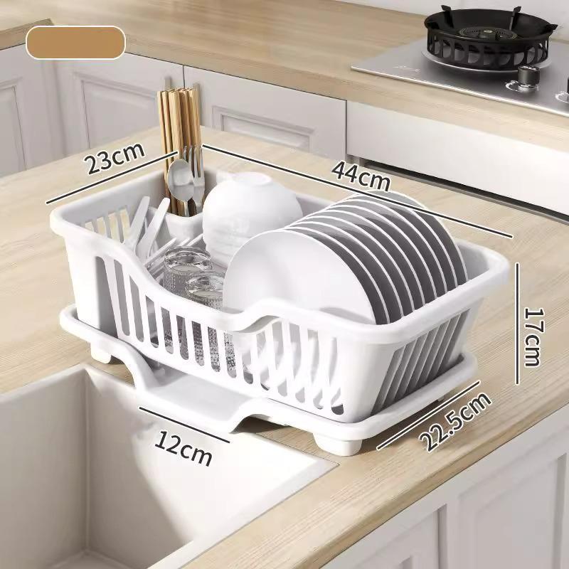 Kitchen Drainage Rack Drainer Board Countertop Utensils Plates Chopsticks Bowls Spoons Storage Dish Drying Rack