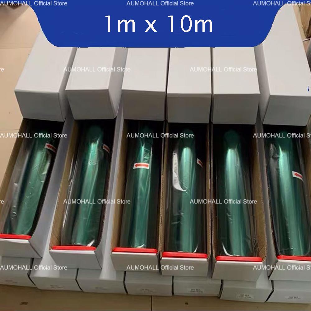 1m x 10m Vert 68% VLT Pare-brise Teinte Fenêtre Avant Film Solaire Protection Feuilles Voiture Auto Maison IR 21% UV 82%