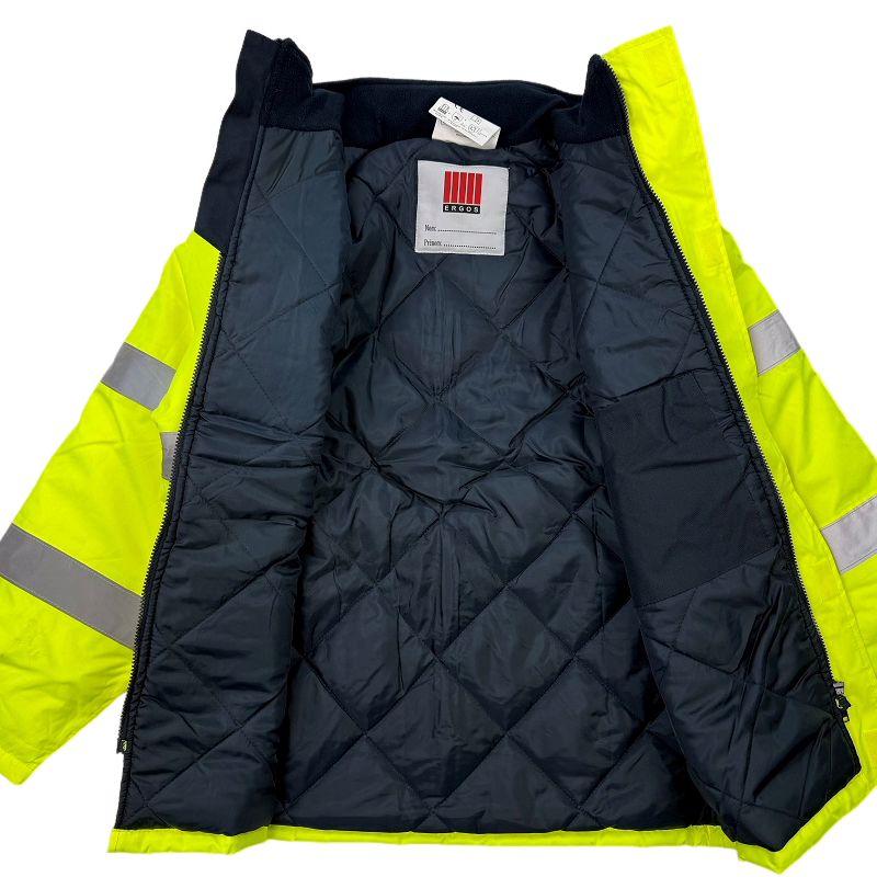 European and American Style Men's Autumn and Winter Outdoor Cotton-Padded Reflective Strip Jacket, Windproof and Waterproof Outdoor Workwear Coat