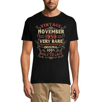Men's T-Shirt November 1959 Vintage - 62nd Birthday Gift Tee Shirt