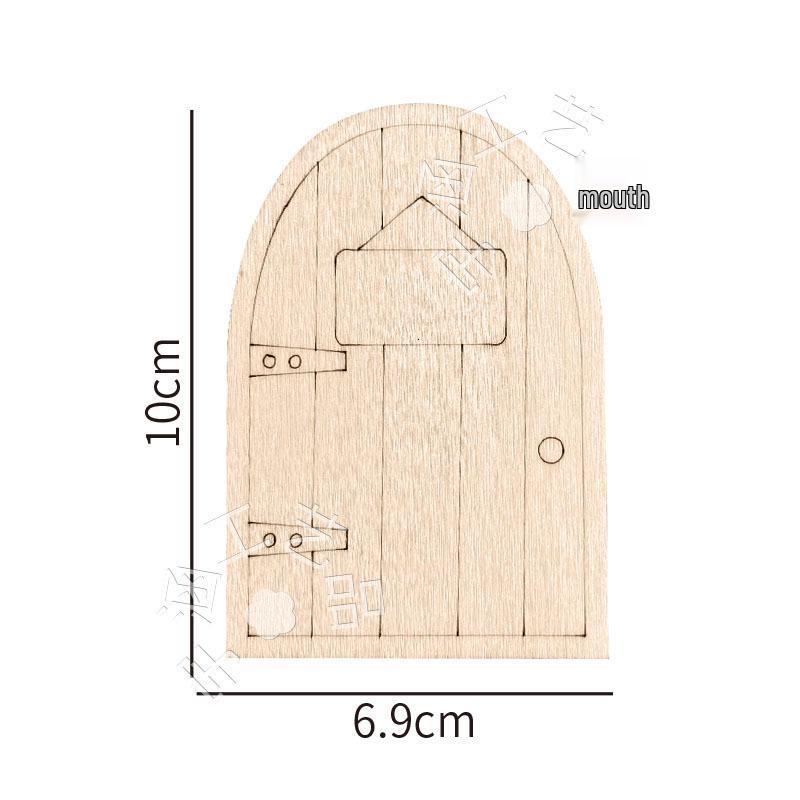 Wooden Fairy Door & Window Set - DIY Unfinished Garden Accessory