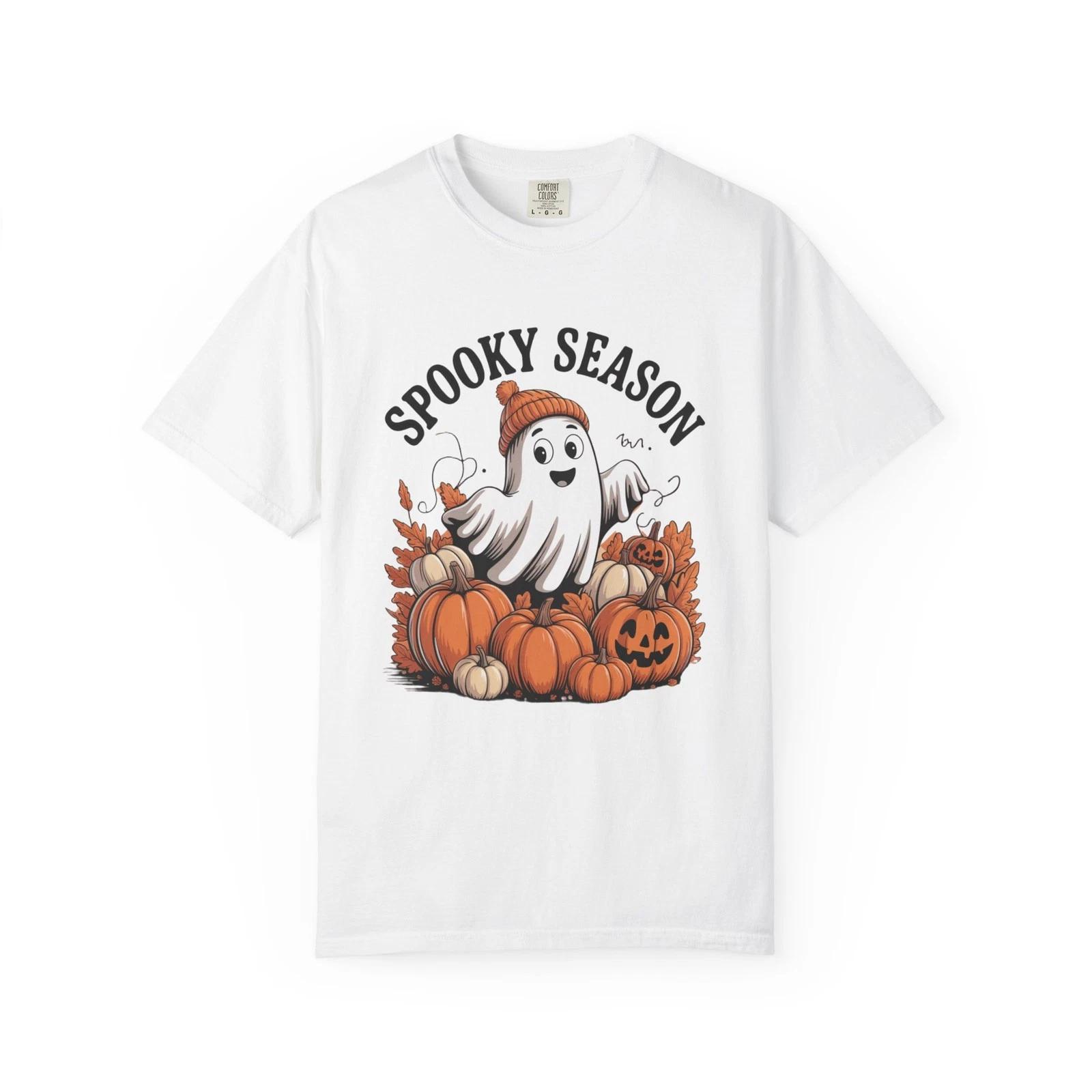 Haunted Pumpkin Patch Unisex T-shirt, Halloween Shirt, Spooky Ghost Tee, Fall M