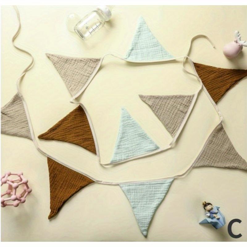 Pennant Banner Flags, Infant and Toddler Room Decoration Pennant, for Nursery Decor Baby Birthday Boho Wedding Shower Party Event (Coloured Banner)