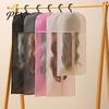 Breathable Wig Storage Holder Hanging Bag with Hook, Non-woven Fabric Dust-proof Hairpiece Protection Protector, Space Saving Portable Zipper Case for