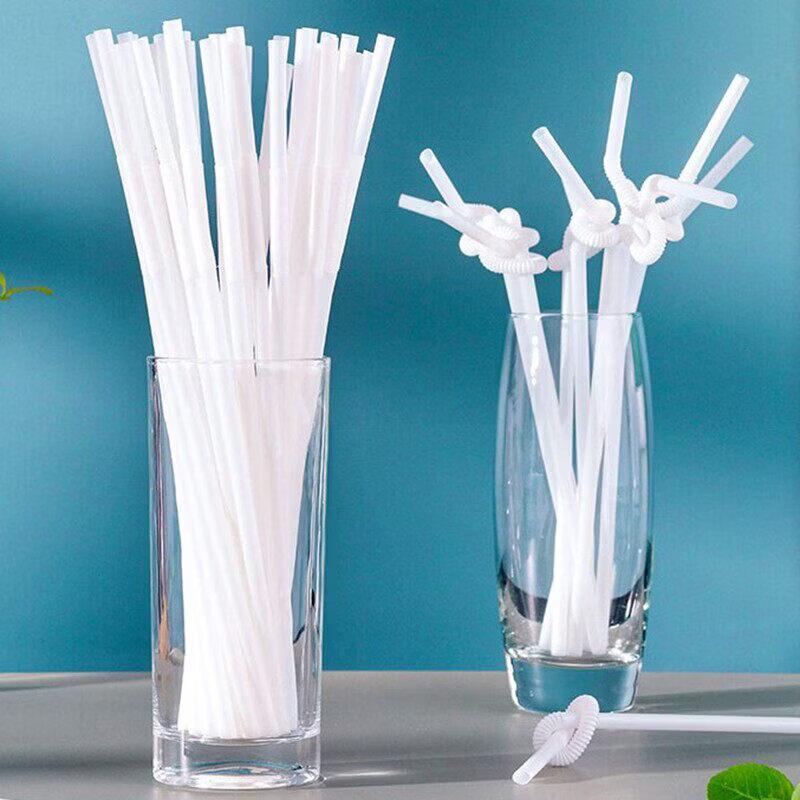 Qiwei Individually Wrapped Colorful Bent Disposable Drinking Straws