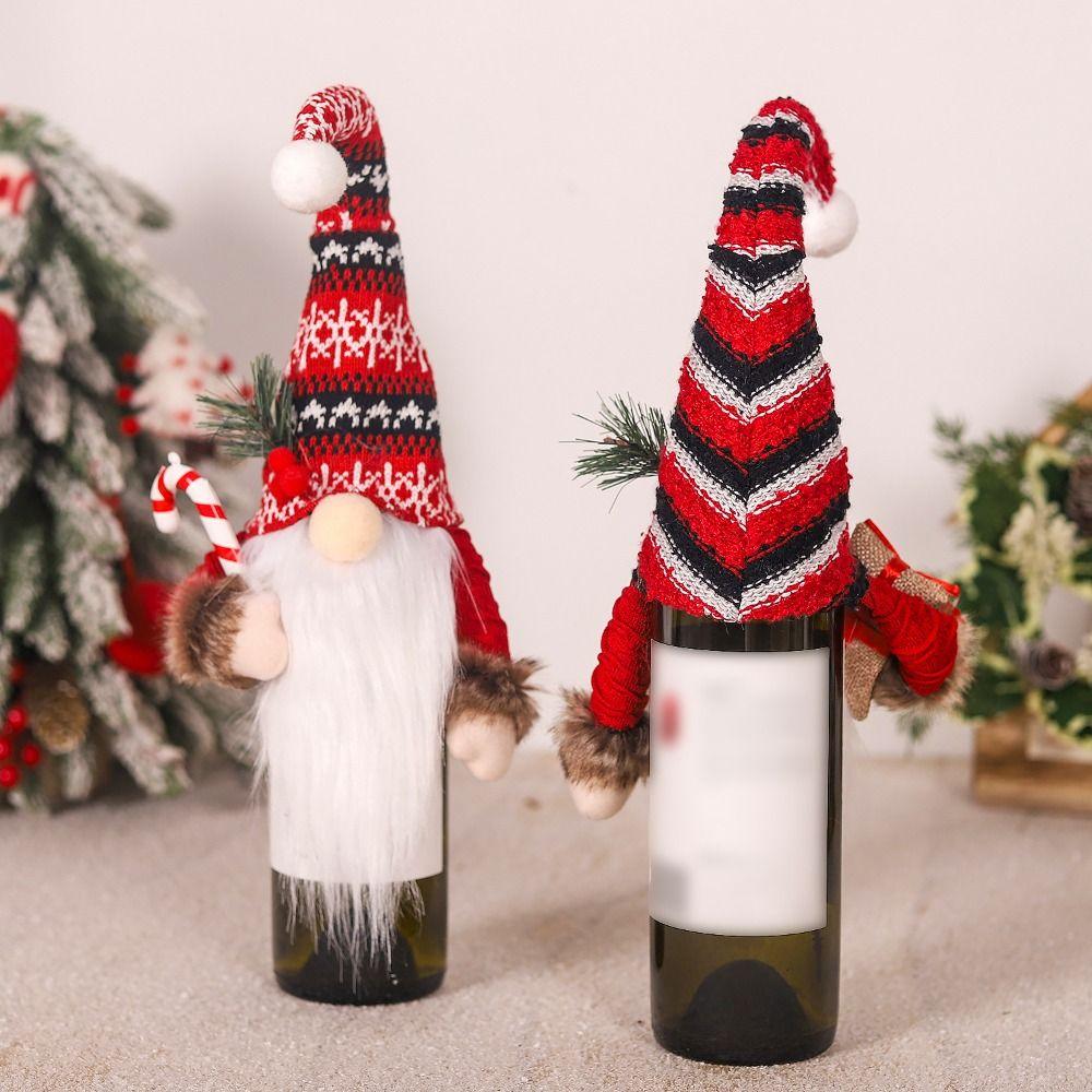 Reusable Christmas Gift Wine Bottle Cover Cartoon Champagne Bottle Cover Party Favors