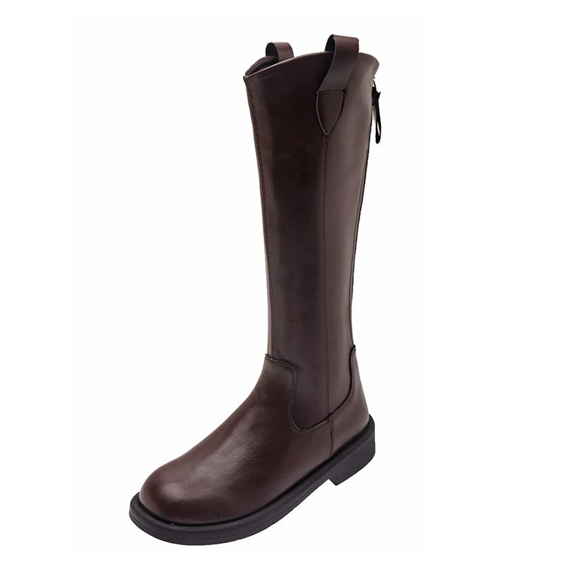 Fashion New Sexy High Boots Knee-high Leather Boots High Top Long Boot for Women Fashion Shoes 2024 Autumn Winter Booties Botas Mujer