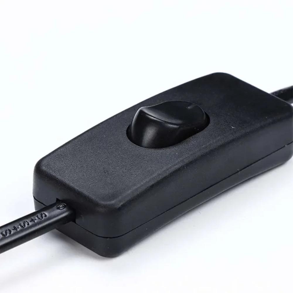 Black/White EU/US Pulg Electric Wire Lamp Switch Cable International Standard Power Cord with Switch Plug Copper Wire