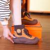 Fashion Women Boots Autumn/winter Lace Up Thick Soled High Elastic Short Boots Fashion High Top Comfort Non Slip Outdoor Shoes 2025