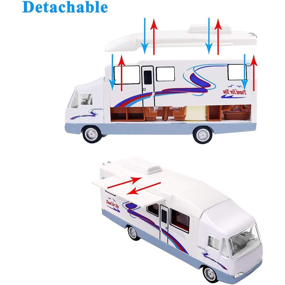 1/32 Serin Mini Karavan Oyuncak Döküm Geri Çekme Eğlence Aracı Çocuklar için