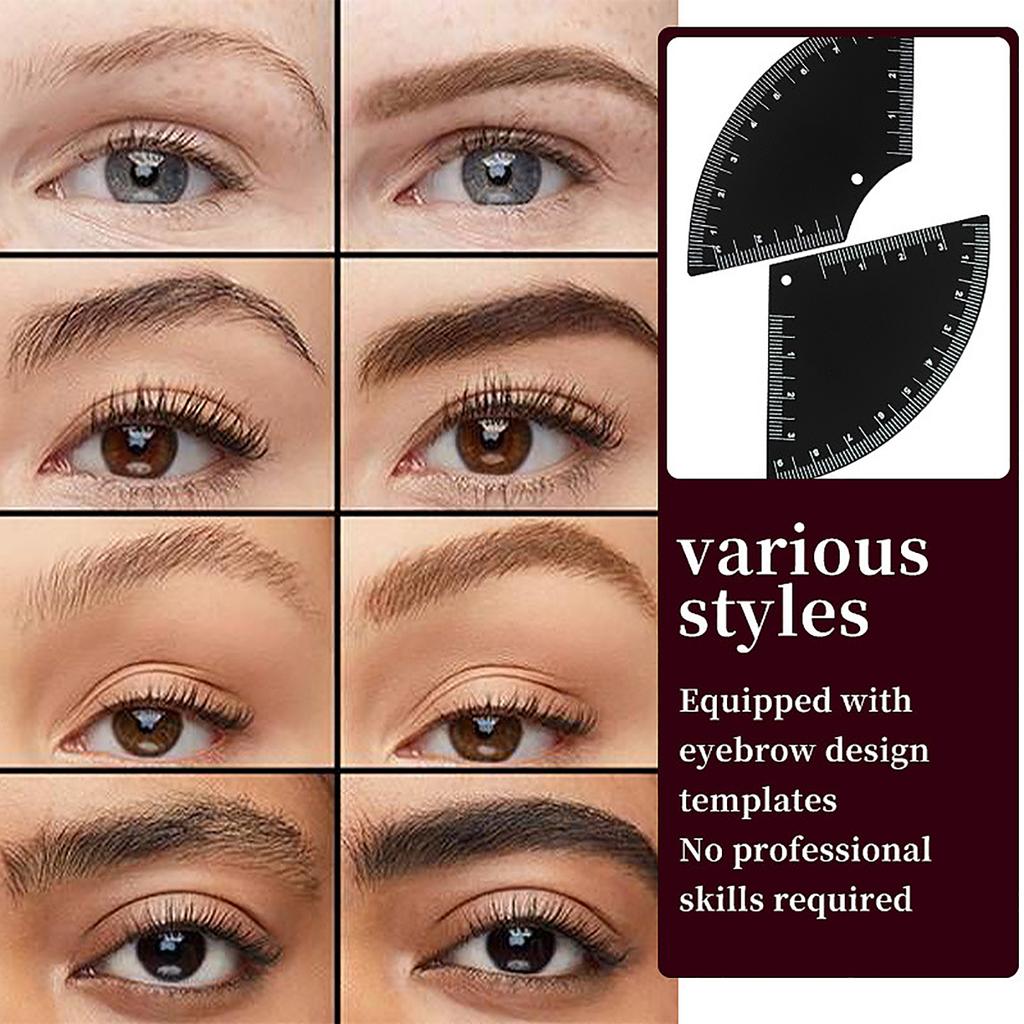 Eyebrow Ruler Set Of 2 Makeup Measuring Guide Tool For Quick Symmetrical Brow Shaping