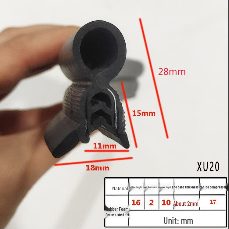 High-Temperature Resistant U-Shaped Rubber Sealing Strip for Dustproofing Electrical Cabinets and Car Doors