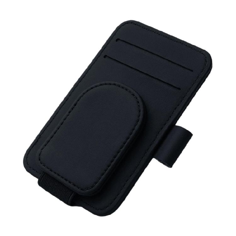 Magnetic Leather Storage Clip Auto Interior Accessory Car Glasses Holder Card Clip Universal Eyeglass Hanger for Visors