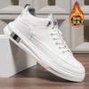 Men's Shoes 2025 Board Shoes Casual Shoes New Autumn and Winter Velvet Sports Shoes Medium Help Tooling Fashionable Versatile White Shoes