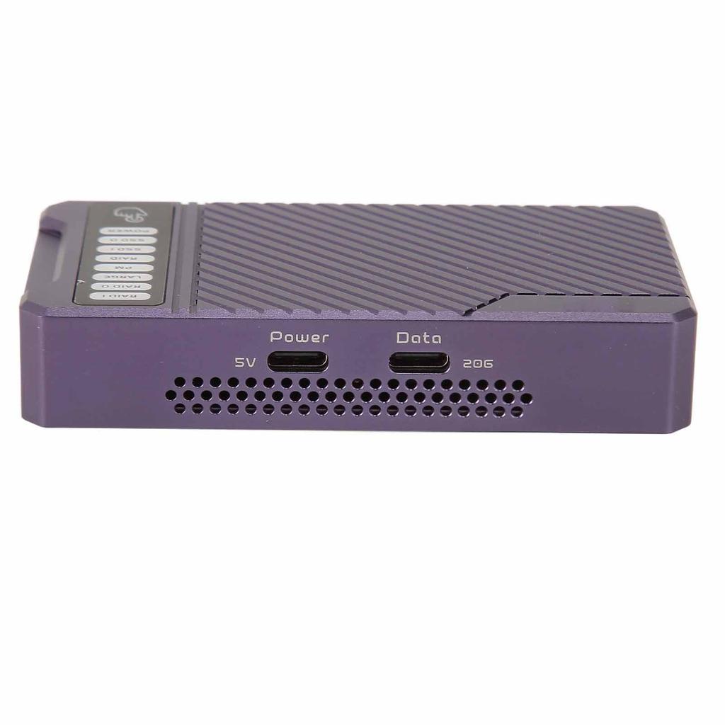 RAID Hard Drive Enclosure NVMe Dual Bay 20Gbps 4 Modes High Safety External Hard Drive Case for Computer Transmission
