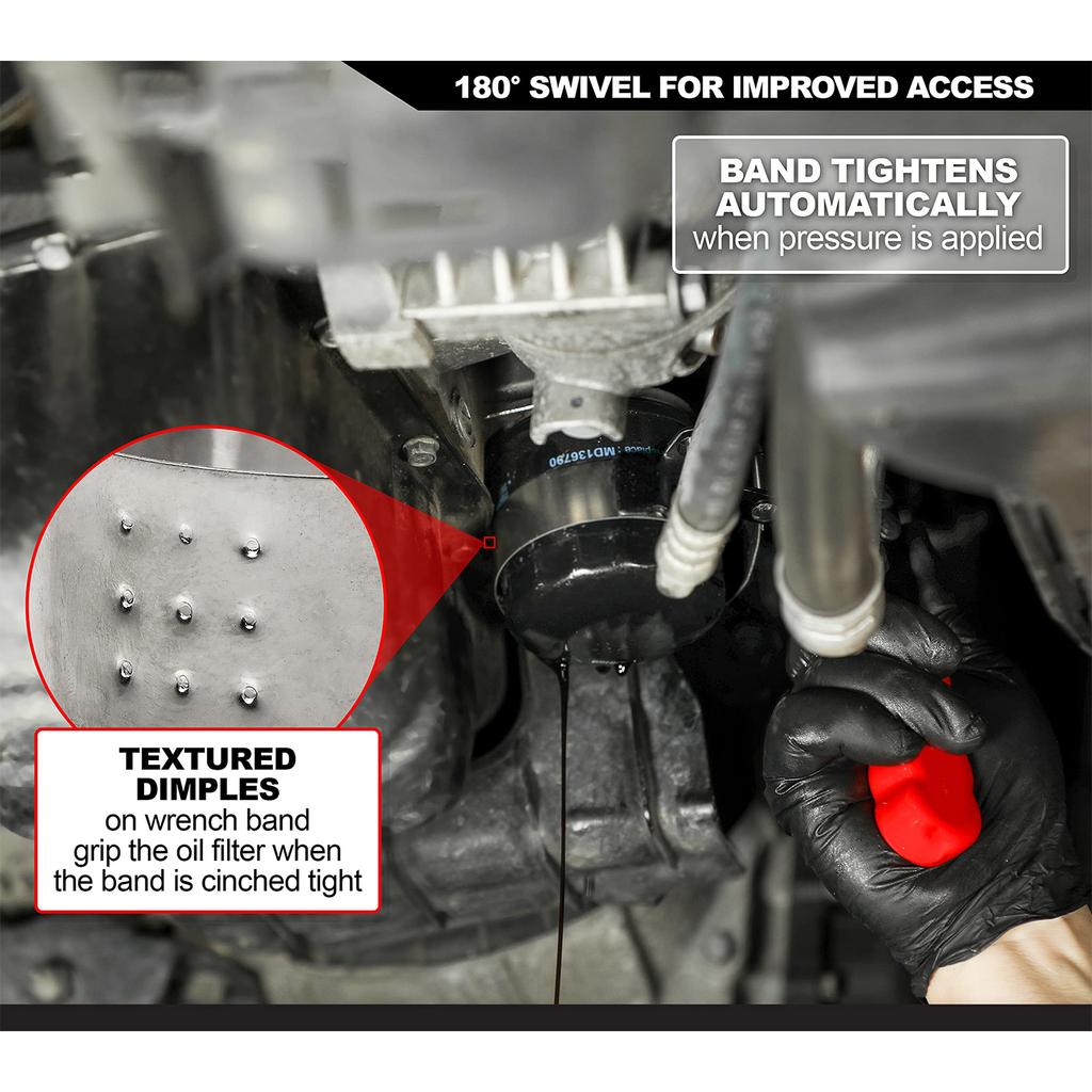 Oil Filter Wrench Adjustable Strap Opener Belt Wrench Oil Filter Chain Oil Filter Puller Strap Spanner