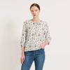 Paisley Pattern Shirred Blouse B5m3b470