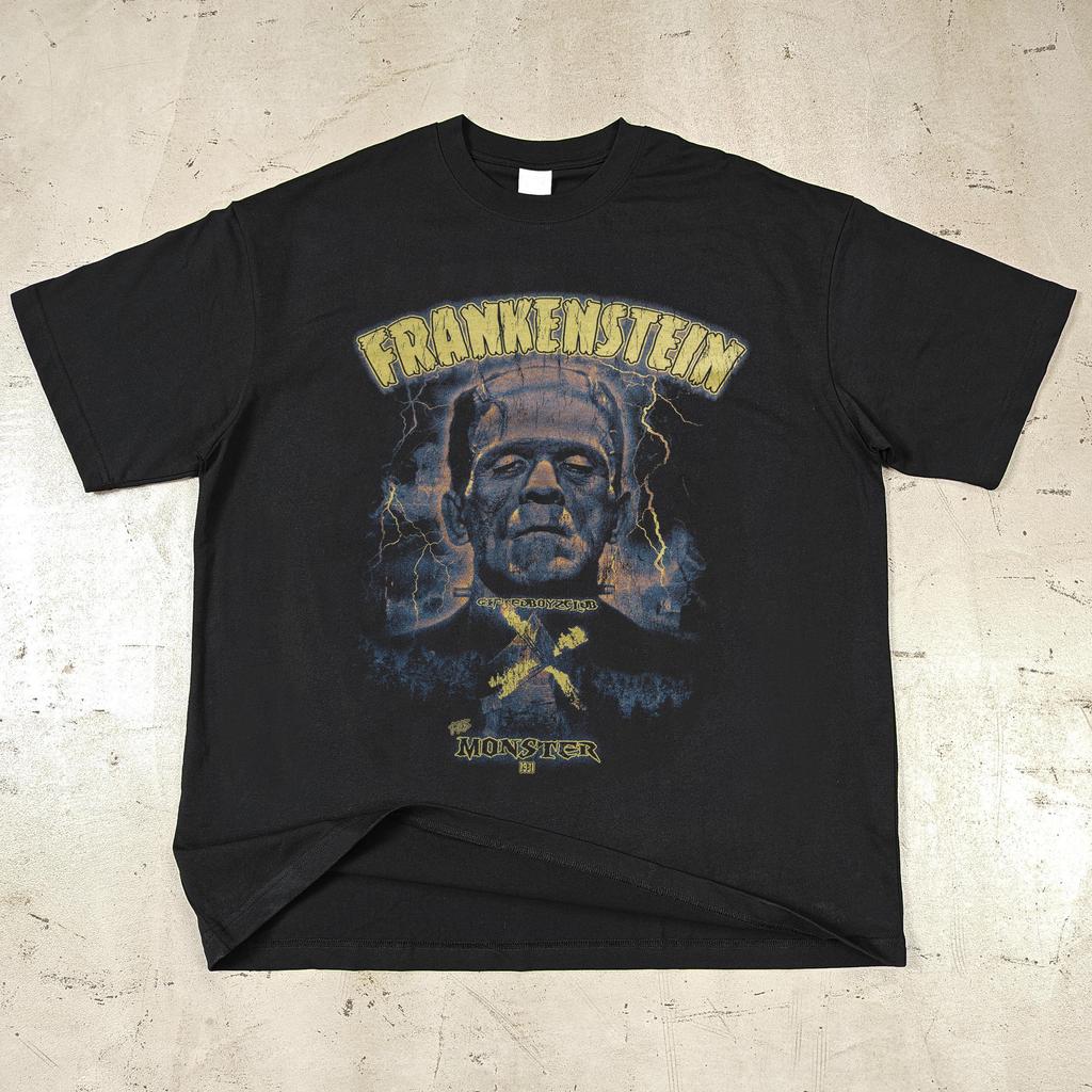 Streetwear Lustiges Grafik T-Shirt Baumwolle Gewaschenes Schwarzes T-Shirt Unisex Oberteile T-Shirts Kurzarm T-Shirt