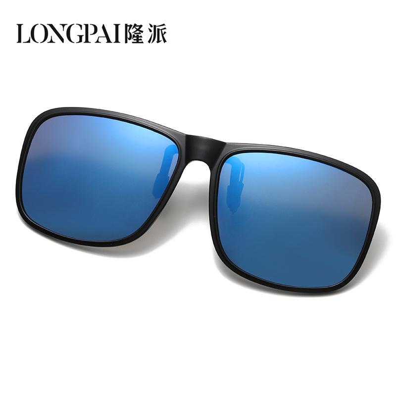 Retro Clip Myopia Clip Polarized Sunglasses Night Vision Sunglasses Color-Changing Glasses Can Be Turned Up Clip