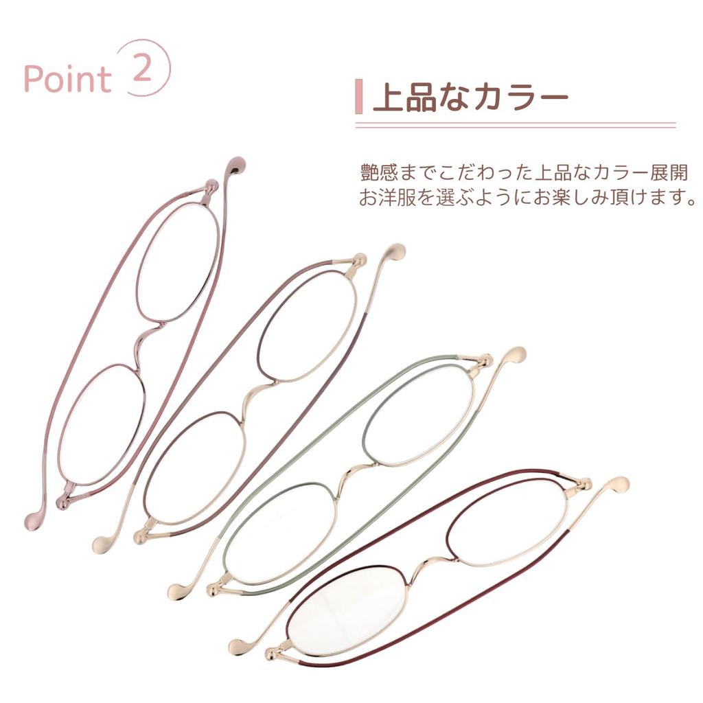 Bookmark Thin Reading Glasses for Oval Blue Light UV [SHIORI] Women, Pink, Sabae-made, Cut, Cut, Stylish, SI-10-1 +1.50
