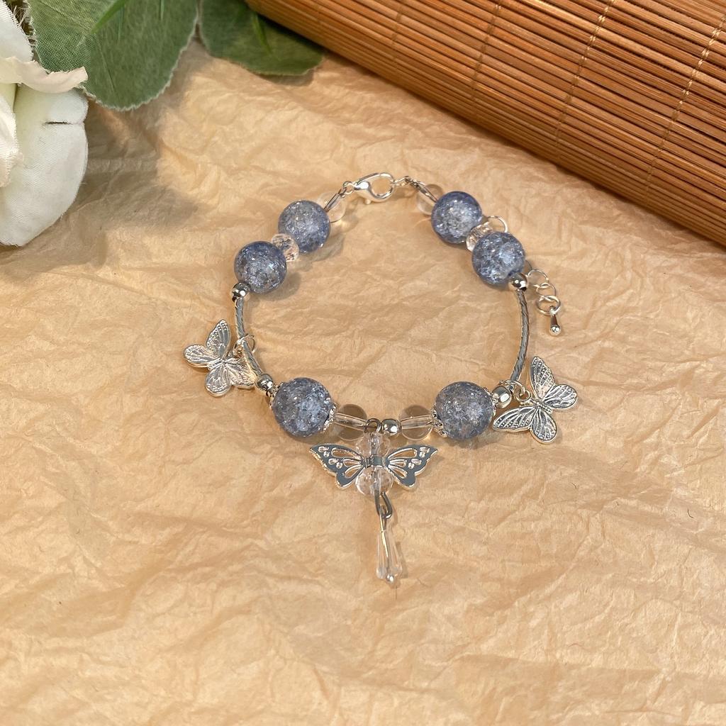 Fairy Style Deluxe Beaded Bracelet For Women Elegant Electroplated Alloy Jewelry