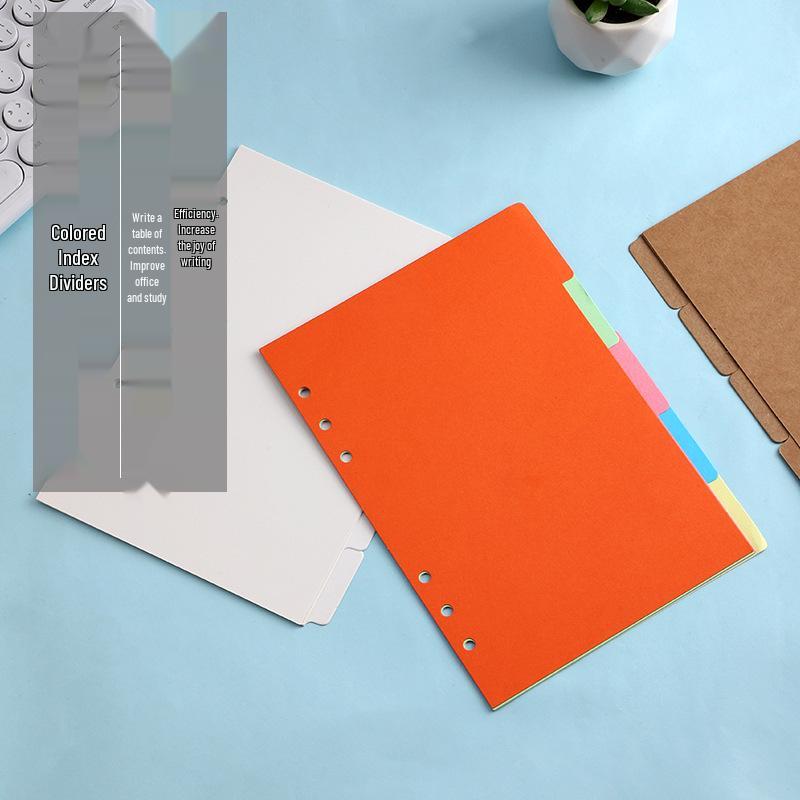 Colored A4/B5 Loose-Leaf Planner Refills - A5/A6 Universal Index Dividers