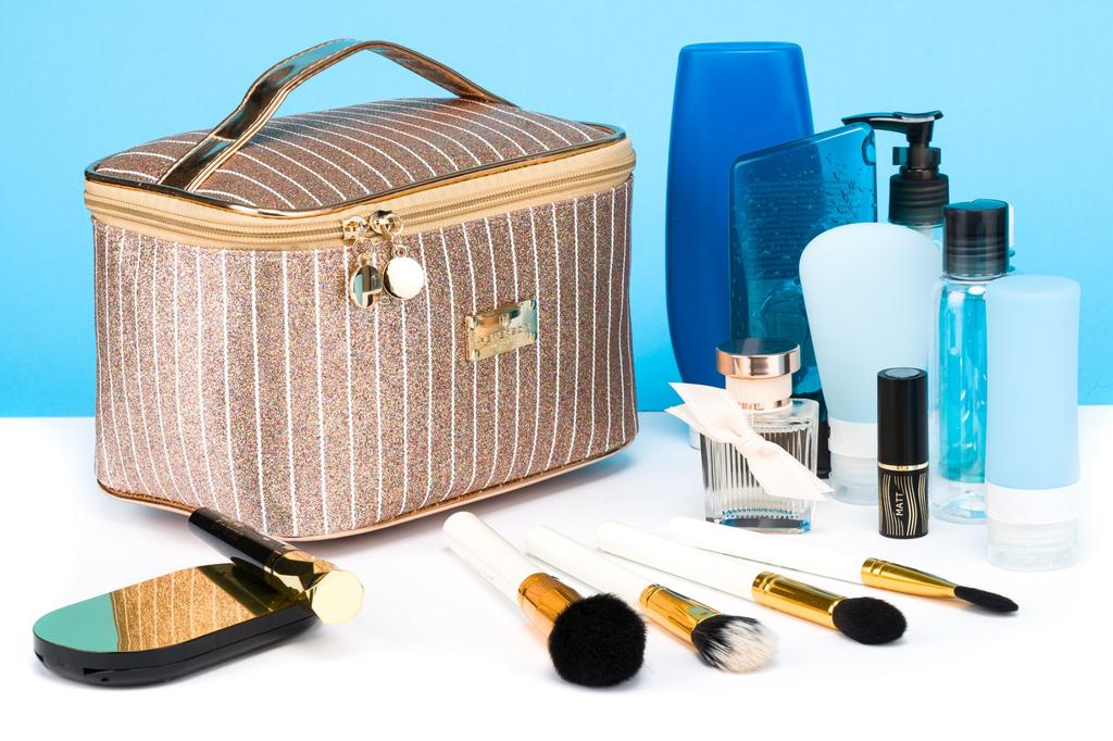 Cosmetic bag PTN KOS-L04-B-7231 gold rose