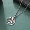 My Shape Vintage Tree of Life Necklaces for Men Women Gold Color Stainless Steel Necklace Choker Round Pendant Fashion Jewelry
