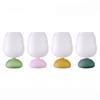 Cute Colorful Frosted Glass Wine GLass Cup Large Capacity Beer Glass Coffee Milk Juice Glass Cup