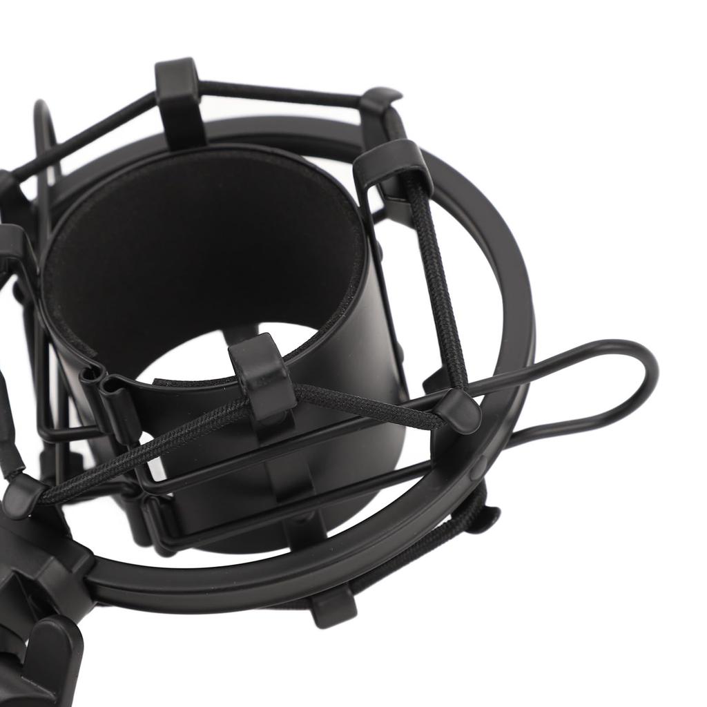 MENDUNER 45-50mm Microphone Shock Mount ABS Vibration-Resistant Holder 5/8 Inch To 3/8 Inch Conversion Nut Black Professional Recording