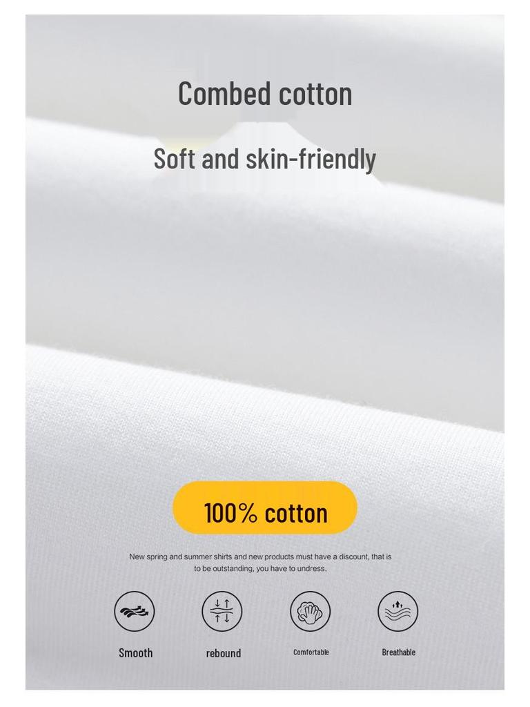 Herre Pluss Størrelse V-Hals Langermet Ren Bomulls T-skjorte for Høst