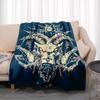 Satan Demon Evil Throw Blanket Bedspread Fleece Flannel Soft Warm Blankets Print Funny Birthday Gift Home Textiles Sofa Decor