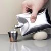 Bouteille d'alcool ondulée en acier inoxydable, flasque à vodka, pot à vin élégant, usage domestique