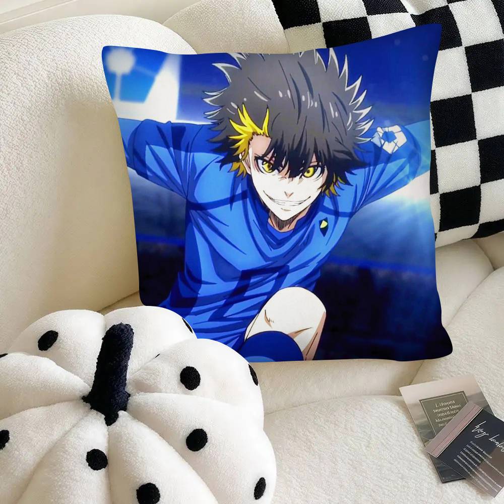 Cartoon Character Meguru Bachira Fashion Square Pillowcase Bedroom Sofa Room Ins Decoration Leisure