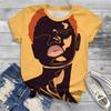 Summer Round Neck 3D African Art Print Top Fashionable Casual Short Sleeved Women's T-shirts