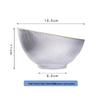 Light Luxury Gold Rim Slanted Glass Fruit Salad Bowl