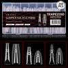 240Pcs Trapezoid Nail Dual Forms - Clear Acrylic Nail Extension Molds for Gel Nail Extension & Salon Use