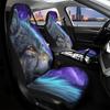 2pcs, Wolf Galaxy Pattern Car Seat Covers, Soft And All Season Use, Compatible With Most Sedan And SUV Front Seats, Perfect For