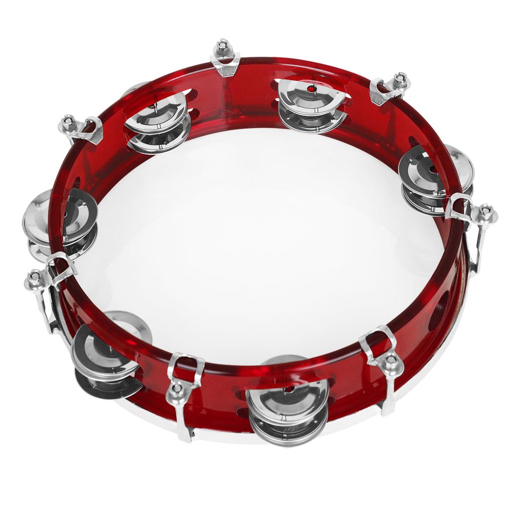 8 Inch Transparent Double Row Jingles Tambourine Handbell Hand Drumwith  Sea Drums Waves Sound Ocean Drum