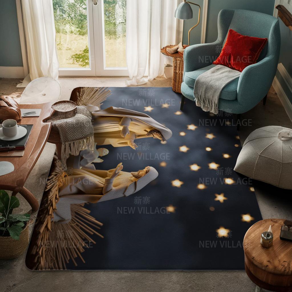 Hauseingangsteppich Fußmatte Haustür Wohnzimmer Bad Fuß Badezimmer rutschfest wasserabsorbierend Teppiche Bad Frohe Weihnachten Winter