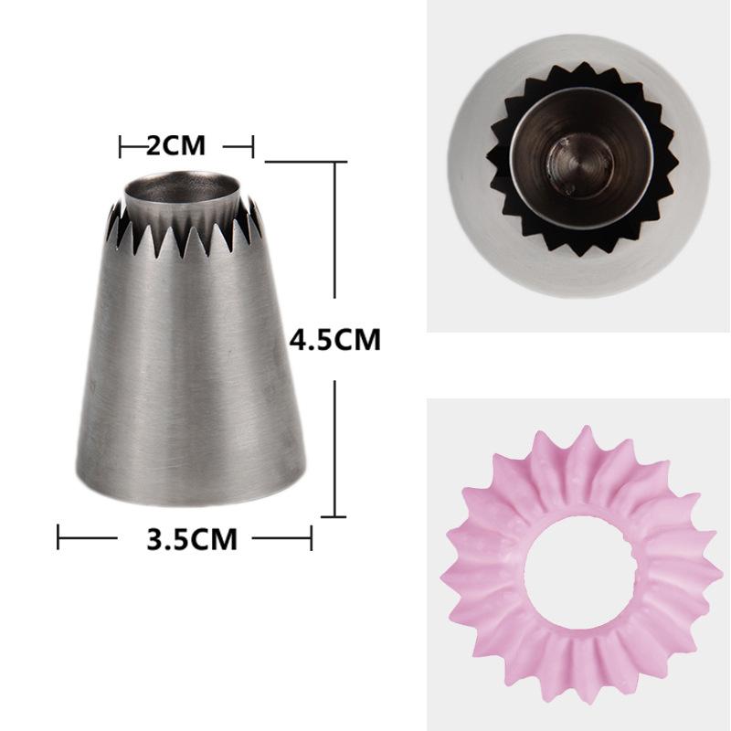Stainless steel Sultan Ring Cookies Mold Piping Nozzles Russian Nozzles Icing Piping Nozzles Set cake decorating cake tools