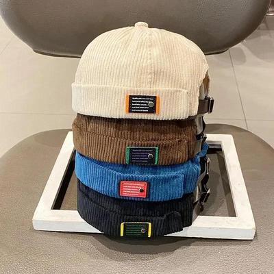 Cordhut Herren Melonenmütze Street Retro Trendige Hip-Hop Koreanische Version Vielseitige Herren Trendmarke Mode Geschenke