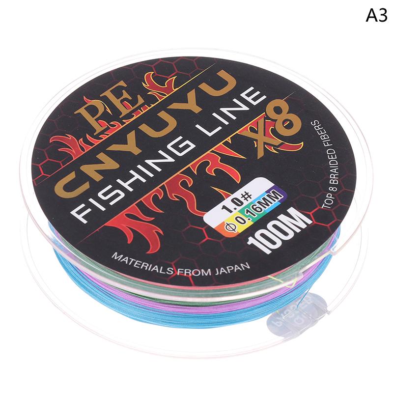 100M Abrasion Resistant Braided Lines X8 Strands Braided PE Fishing Line High Performance Strong Smooth PE Fishing Line